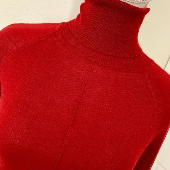 ZARA Seidel Jumper Red Turtleneck Sweater - Picture 9 of 15